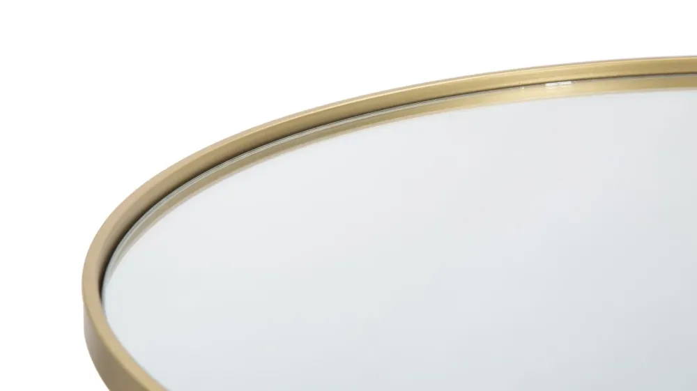 Masuta Cafea Mauro Ferretti Glam Gold/Mirror Ø 40X49 cm, Auriu
