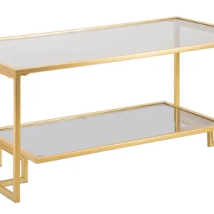 Masuta Cafea Mauro Ferretti Level 90X50X40 cm, Auriu