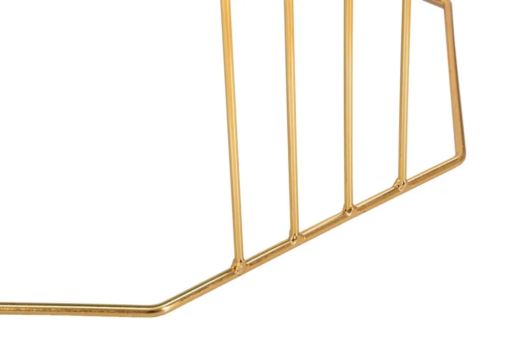 Masuta Cafea Mauro Ferretti Octagon Ø 70X45 cm, Auriu/ Oglinda Bronz