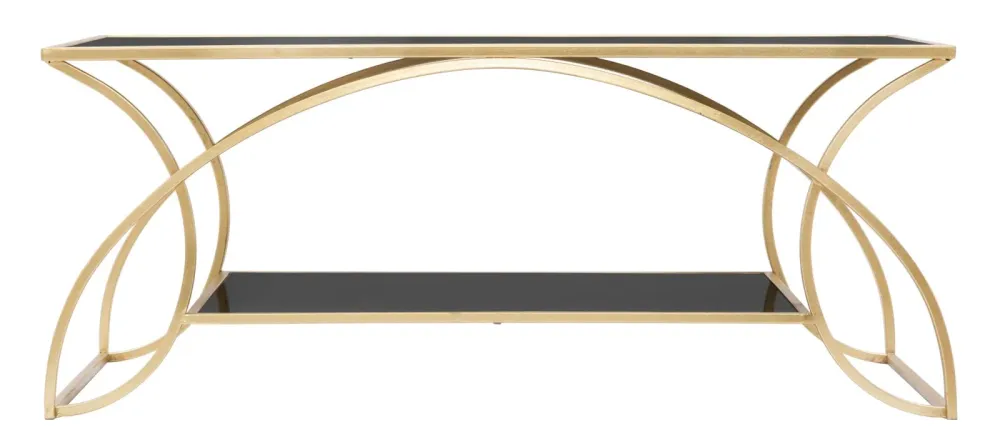 Masuta Cafea Mauro Ferretti Sunshine 110X60X45 cm, Auriu/Negru