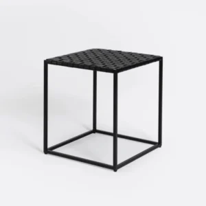 Masuta cafea, metal, piele naturala, Surbaya Cub