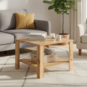 Masuta cafea ODETTE, stejar, PAL, 68x68x48 cm
