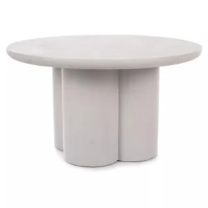 Masuta cafea ROSALIA, gri deschis, microciment, 80x45 cm