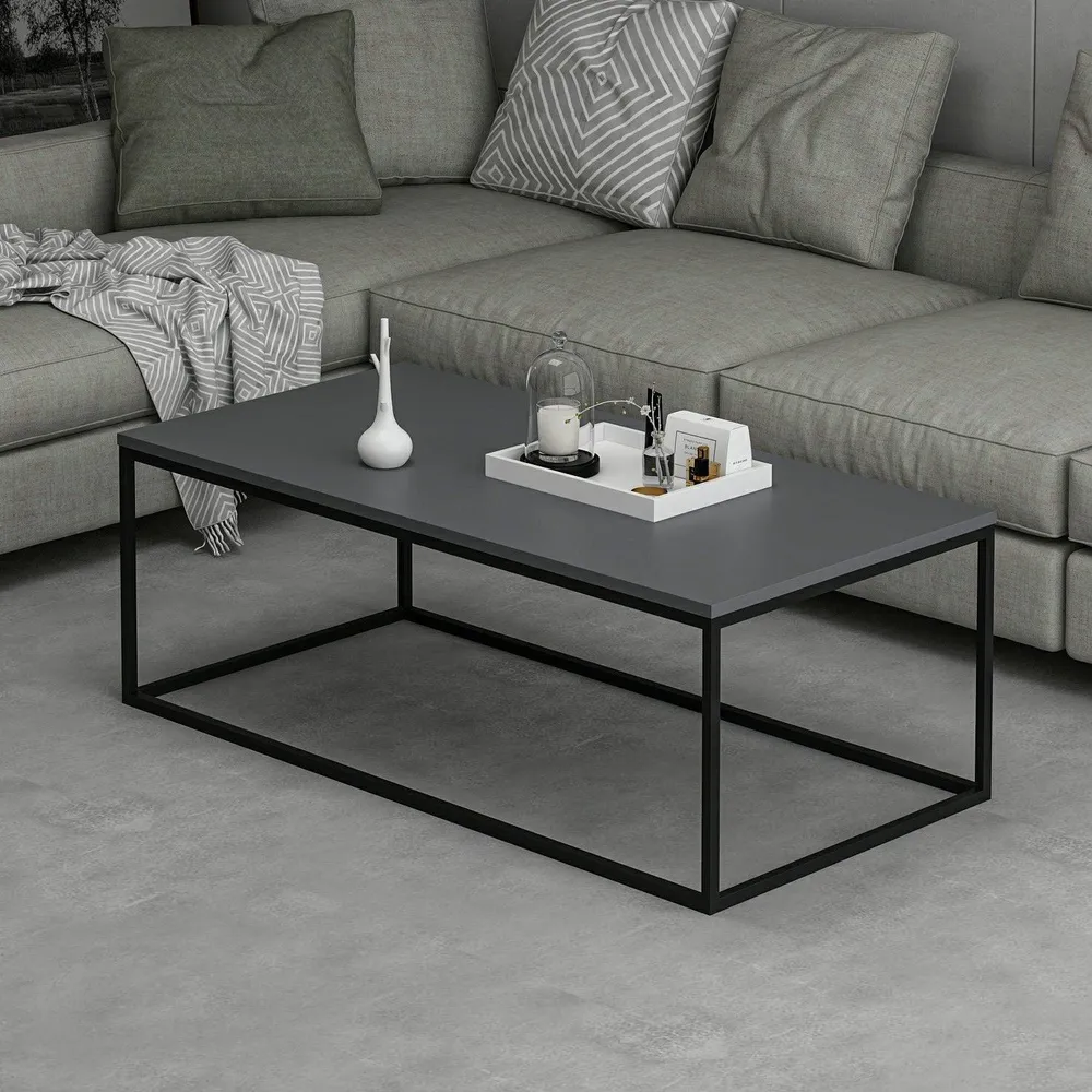 Masuta de Cafea Tiger - Anthracite, Gri, 120x42x60 cm