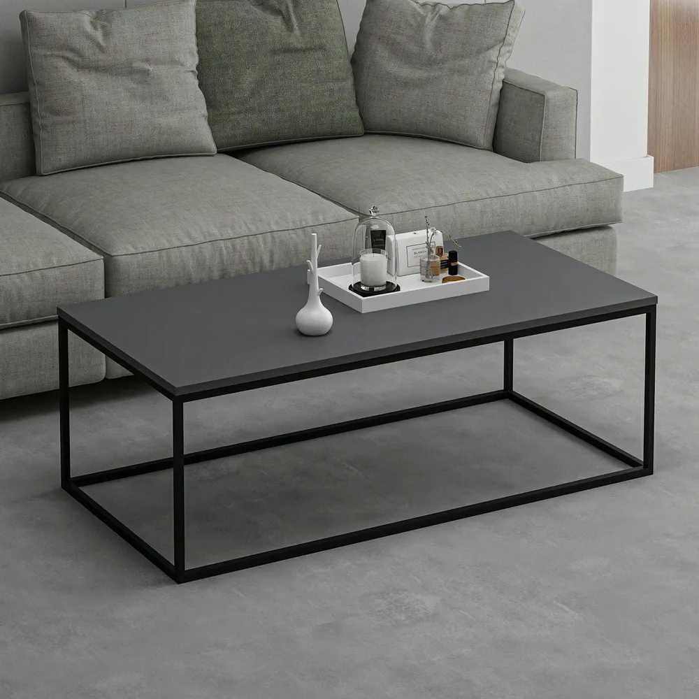 Masuta de Cafea Tiger - Anthracite, Gri, 120x42x60 cm