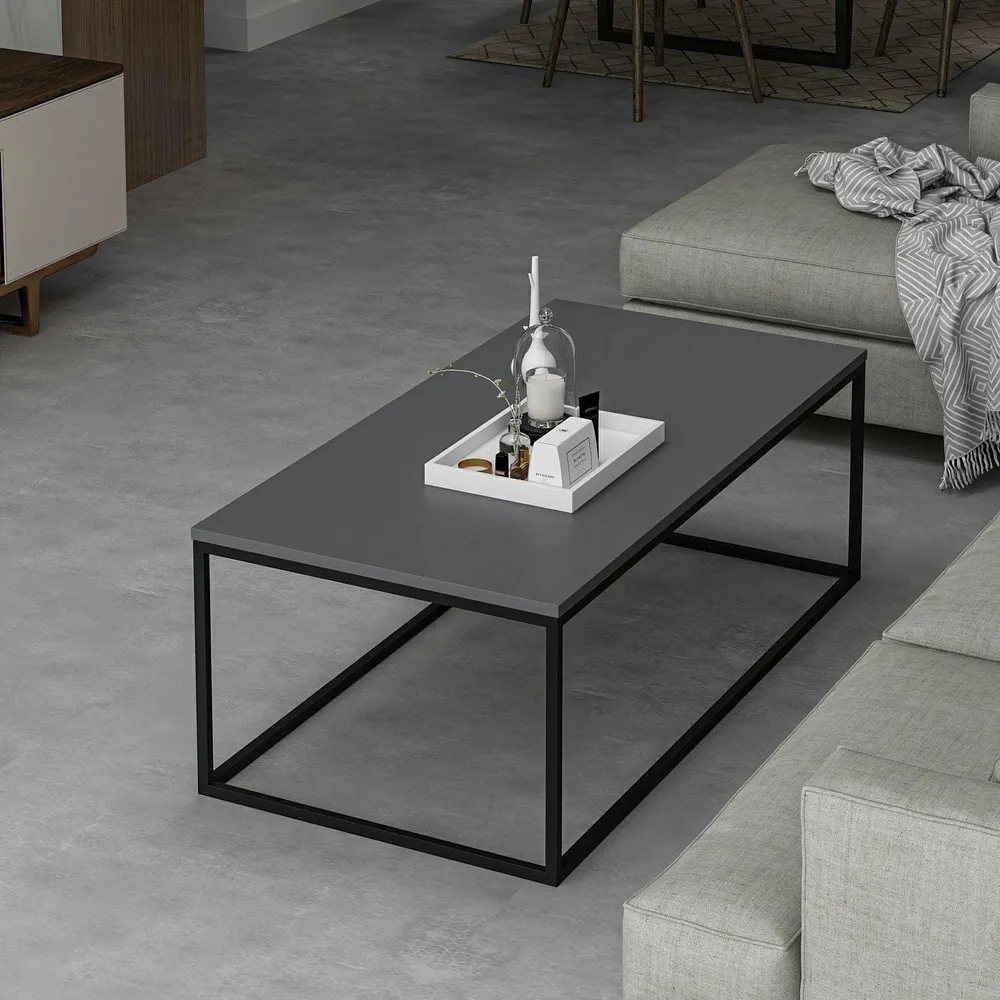 Masuta de Cafea Tiger - Anthracite, Gri, 120x42x60 cm