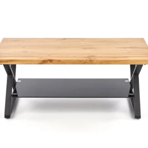 Masuta cafea XENA, negru/stejar natural, 110x60x45 cm