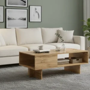 Masuta cafea ZELE, stejar wotan, PAL laminat, 120x60x46 cm