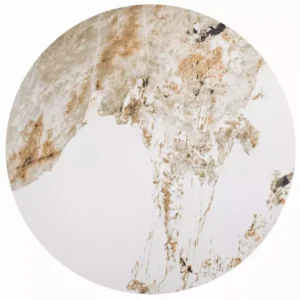 Masuta CYPRUS B, negru/auriu/alb, ceramica/metal, 48x48x45 cm