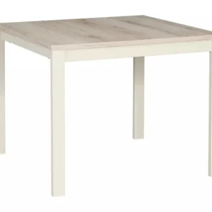 Masuta FROST L2, stejar alpin/alb, PAL/metal, 60x60x48 cm