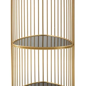 Masuta Laterala Mauro Ferretti Triple Ø 45X80 cm, Auriu