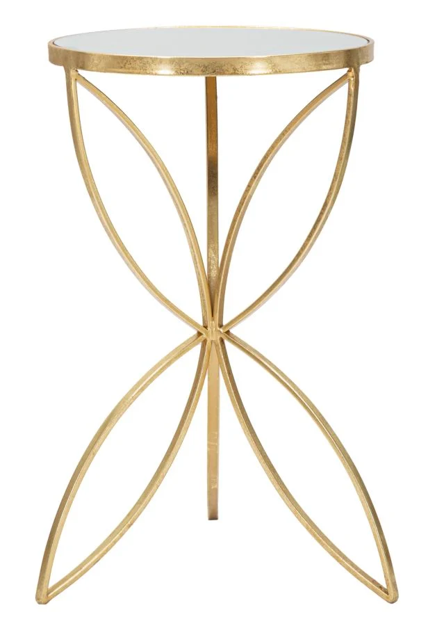 Masuta Mauro Ferretti Butterfly Ø 35X60 cm, Auriu/Argintiu