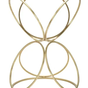 Masuta Mauro Ferretti Circly Ø 42X61 cm, Auriu/Argintiu