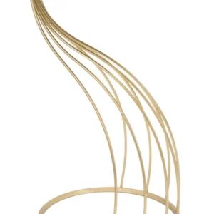 Masuta Mauro Ferretti Flush Ø 43X73 cm, Negru/Auriu
