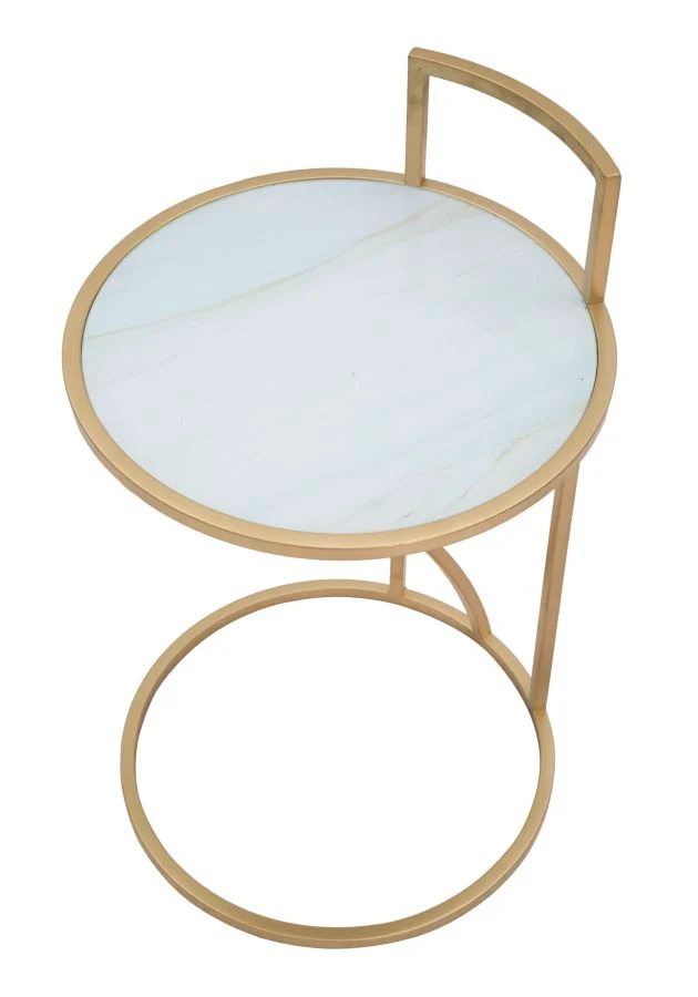 Masuta Mauro Ferretti Glam Sofy Ø 38X61 cm, Auriu/Multicolor