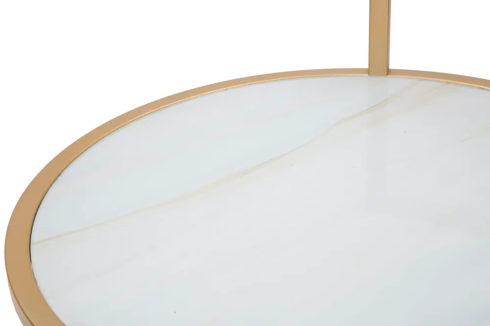 Masuta Mauro Ferretti Glam Sofy Ø 38X61 cm, Auriu/Multicolor