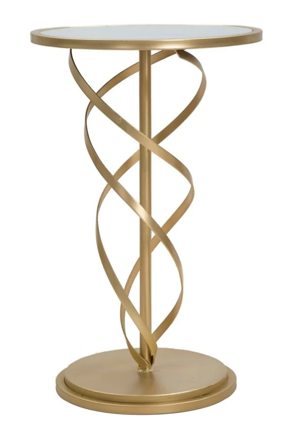 Masuta Mauro Ferretti Glam Spiral Ø 38X61,5 cm, Auriu/Multicolor