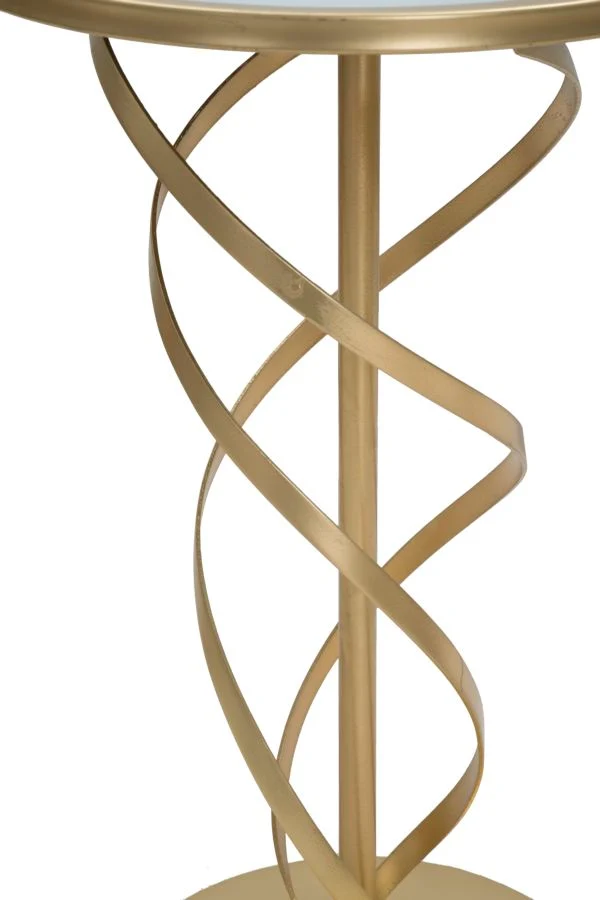 Masuta Mauro Ferretti Glam Spiral Ø 38X61,5 cm, Auriu/Multicolor