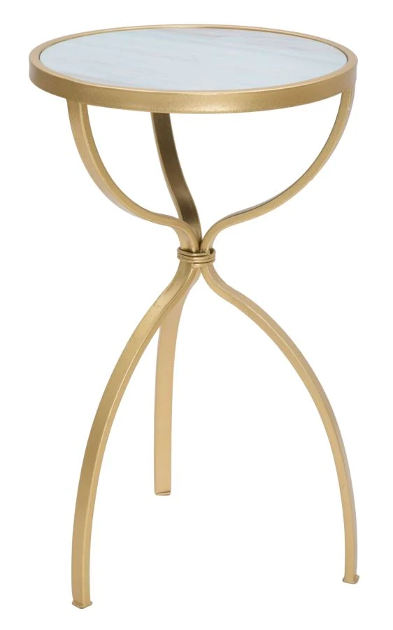 Masuta Mauro Ferretti Glam Tridh Ø 32,5X55 cm, Auriu/Multicolor