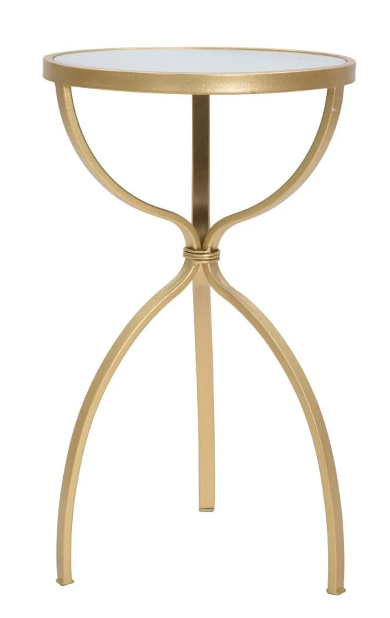 Masuta Mauro Ferretti Glam Tridh Ø 32,5X55 cm, Auriu/Multicolor