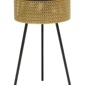 Masuta Mauro Ferretti Glovy Ø 40X65 cm, Auriu/Negru