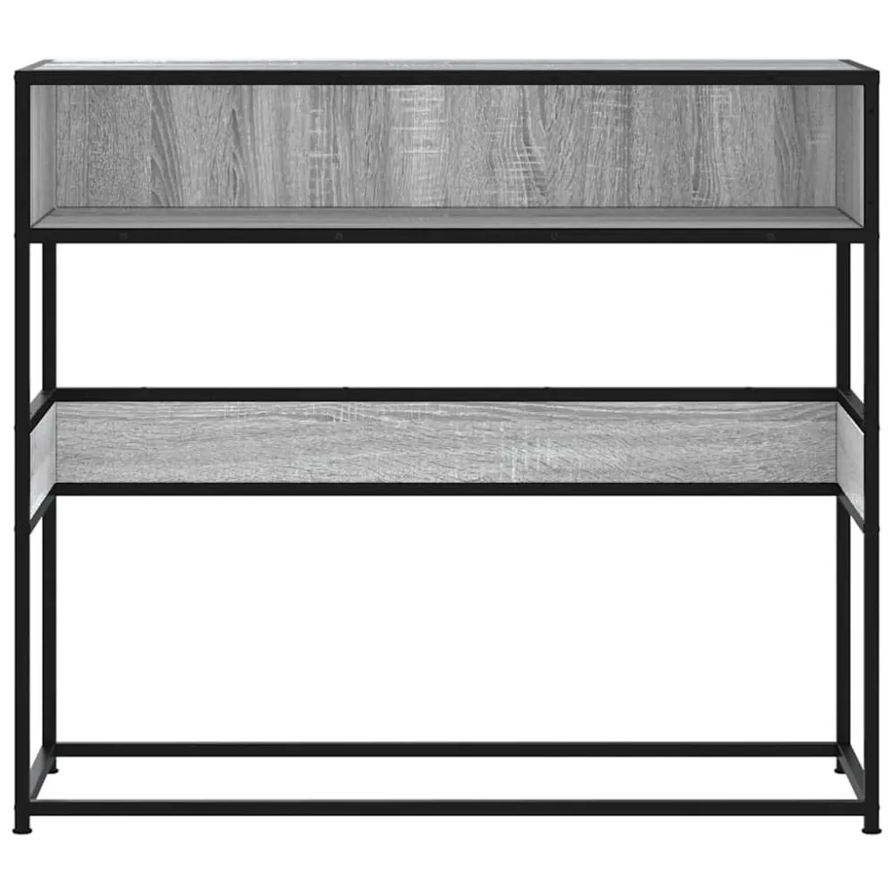Măsuță consolă, gri sonoma, 90x35x80 cm, lemn prelucrat
