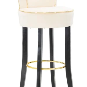 Scaun Bar Mauro Ferretti Luxy Cream 46X48X96 cm, Crem