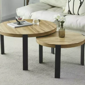 Set 2 masute cafea POLO, stejar/negru