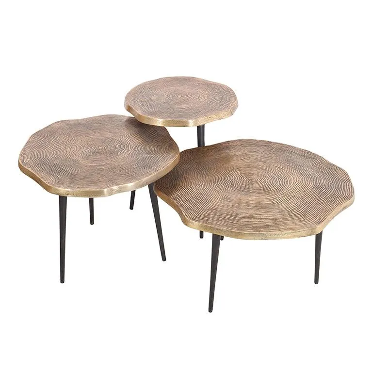 Set de 3 masute gold Organic Invicta Interior