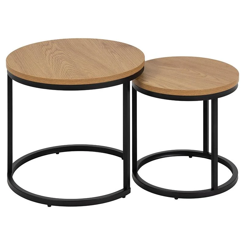 Set de 2 mese cafea maro Elegance S Invicta Interior