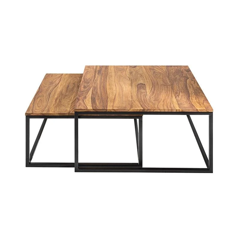 Set de 2 mese cafea maro Elements Invicta Interior