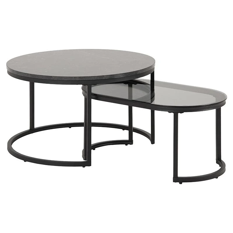 Set de 2 mese cafea negre Elegance L Invicta Interior