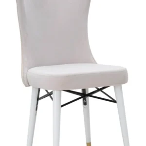 Set Scaune Mauro Ferretti Mimoza Cream, Set 2 Piese, 40X65X99 cm, Crem/Alb/ Auriu