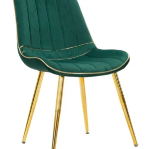Set 2 Scaune Paris Verde/Gold, Set 2 Piese, 51X59X79 cm, Verde / Auriu