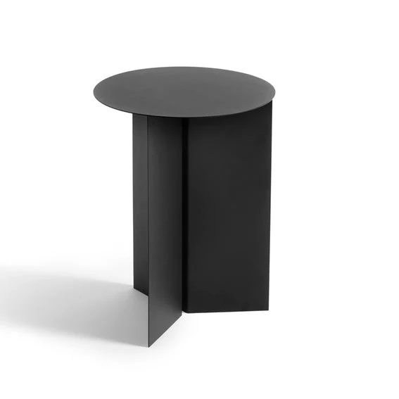 Slit round black, măsuță ocazională înaltă