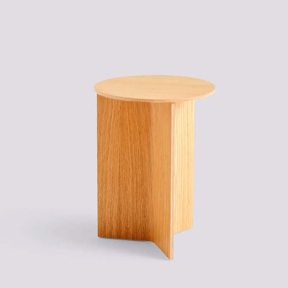 Slit round oak, măsuță ocazională înaltă