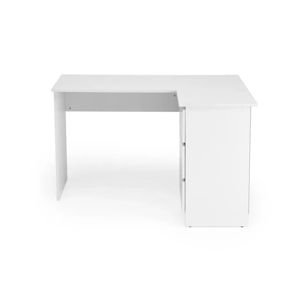 Birou BEGA, alb, PAL laminat, 124x85x76 cm