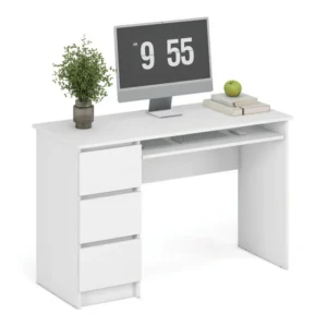 Birou CINO, alb, PAL laminat, 120x50x77 cm