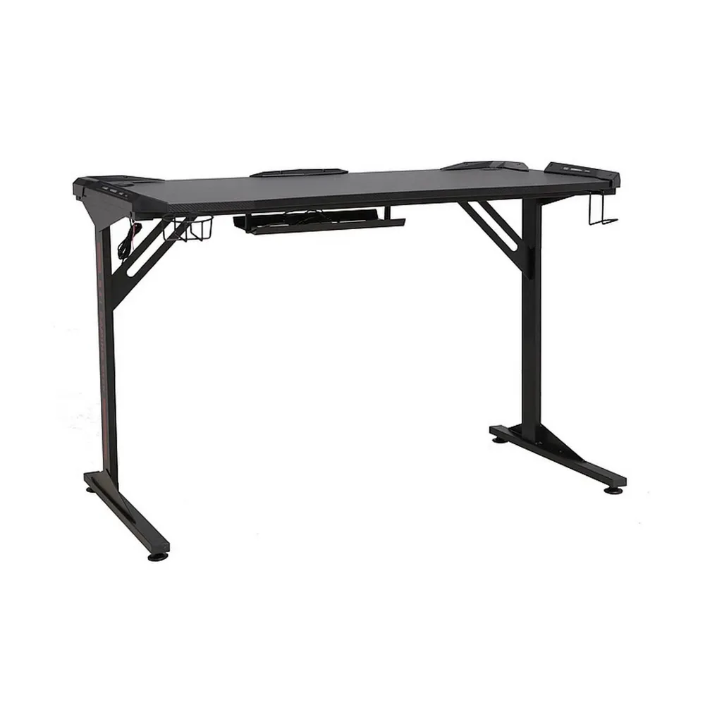 Birou gaming B-216, negru, PAL si metal, 120x60x76 cm