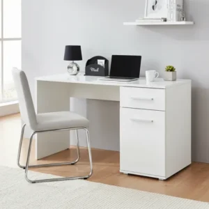 Birou Lima B1, alb, PAL melaminat, 120X55X77 CM
