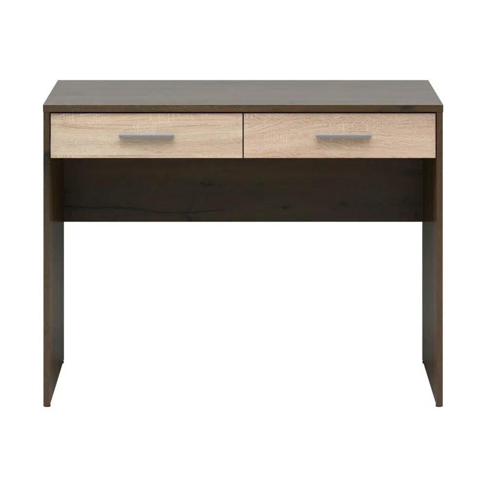 Birou NEPO PLUS, stejar nobil/stejar sonoma, PAL laminat, cu 2 sertare, 100x59x76 cm