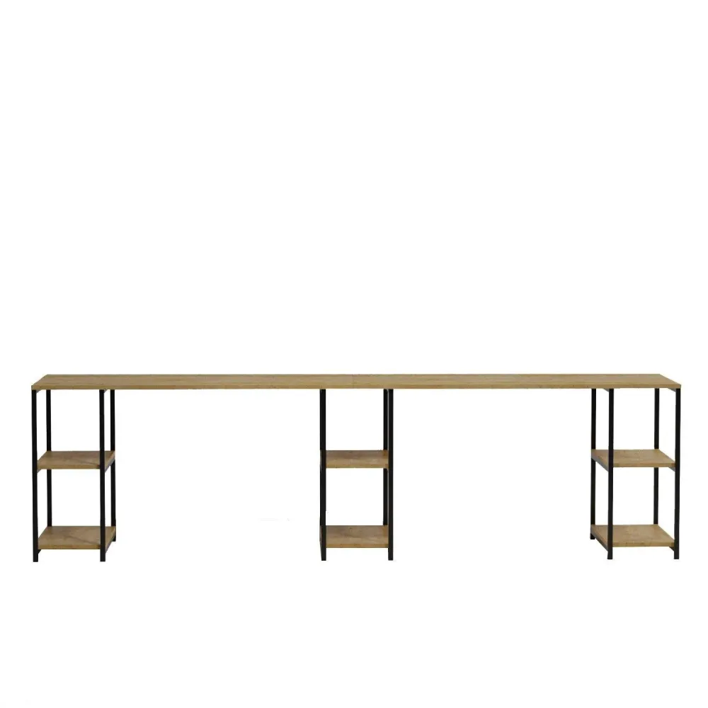 Birou 2 Persoane Sade L204, Stejar, 270 x 74 x 60 cm