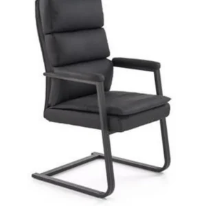 Scaun ADRIANO, negru, piele ecologica, 63x70x109 cm