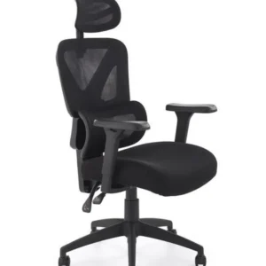 Scaun birou ASTRAL, negru, stofa clasica/plasa, 66x71x123-130 cm