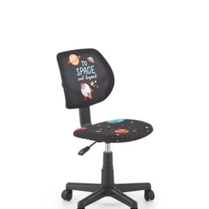 Scaun birou BINGO, negru, stofa clasica/polipropilena, 39x48x79-90 cm