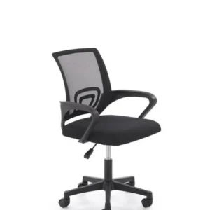 Scaun birou GIMLI, negru, stofa clasica/plastic, 60x53x84/94 cm
