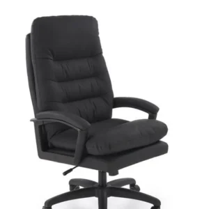 Scaun birou HARBOR, negru, piele ecologica, 65x72x112-118 cm