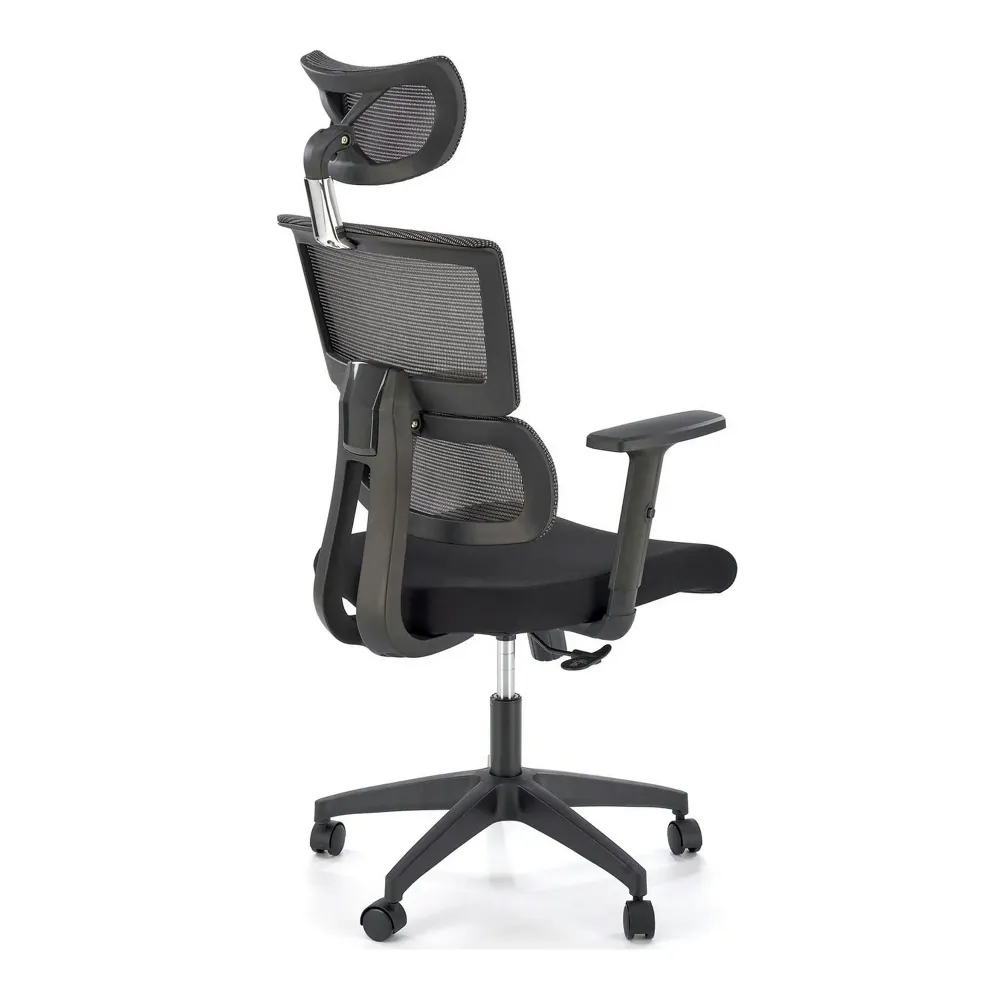 Scaun birou PABLO, negru/gri, stofa/plasa, 64x67x118/127 cm