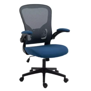 Scaun birou Q-333, gri/albastru, stofa/plasa, 65x47x100/110 cm