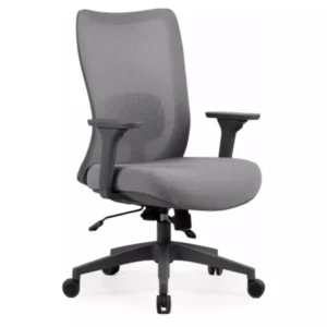Scaun de birou Q-724, gri, stofa clasica/plasa, 62x49x95/105 cm